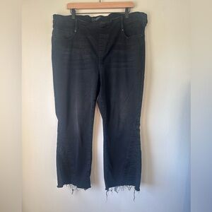 Liverpool Los Angelos Women's Black Frayed Hem Jeans